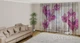 3D - Фото Тюль PHOTODECOR "3D Фіолетові квіти зі стразами" - зображення 2