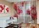 3D - Фото Тюль PHOTODECOR "3D Квіти зі стразами та перли" 1 кв.м - зображення 1