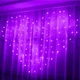 Светодиодная гирлянда штора Сердце LED, 1,8x1,5м, 16 нитей, 220В, 8 режимов, Фиолетовый - изображение 5