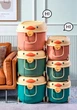 Багатофункціональний ящик для зберігання іграшок POPPET "Каченя Оранж", на колесах, середній (PP-001O-M) - зображення 9
