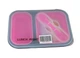 Ланч бокс силіконовий LUNCH RIGHT XF-SLD-016Pink - зображення 2