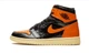 Кроссовки Air Jordan 1 Retro High Og Black/Orange 555088-028 45 - изображение 2