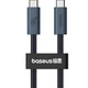 Кабель Baseus Flash Series 2 USB4 Full Featured Data Cable Type-C to Type-C 240W 1m (P10311803111-00) Cluster Black - изображение 5