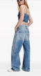 Женские эластичные джинсы Karl Lagerfeld Jeans широкие с заниженной талией голубые 30 (1019) - изображение 3