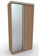 Шафа-купе Стерх Т3 двухдверна з фасадом дзеркало+дсп 120x60x240 см Горіх золотистий - изображение 1