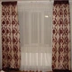 Комплект штор Firanka Damask 2шт 100х270см Бордовий з бежевим (14ш) - зображення 1