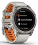 Титановые часы с подзарядкой от солнца и встроенным фонарем Garmin Fenix 7 Pro Sapphire Solar Edition (010-02777-21) серые с силиконовым ремешком - изображение 11