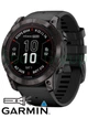 Титановые часы с подзарядкой от солнца и встроенным фонарем Garmin Fenix 7Х Pro Sapphire Solar DLC Edition (010-02778-11) темно-серые с силиконовым ремешком - изображение 1