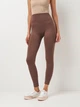 Спортивные леггинсы для фитнеса высокие женские Giulia Leggings Sport Shape S-M Коричневые (4823116923799) - изображение 1