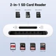 Картрідер 2 in 1 UGREEN CM265 USB-C Card Reader SD3.0, TF 2TB 170МБ/с для iPhone 15 Pro Max iPad Pro MacBook Pro/Air Samsung Galaxy Android 15см White (35506) - зображення 2