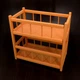 Кровать для кукол из дерева Золушка грейпфрут (КРТ-000354) - изображение 5