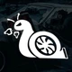 Наклейка на Автомобиль с Приколами Турбина Улитка 13х22 см + Монтажная плёнка - изображение 2