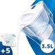 Фільтр для питної води Brita Aluna XL 3,5 л Білий + 5 картриджів Brita Maxtra Pro - зображення 1