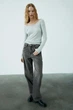 Джинси Zara girlfriend mid-rise 40 L сірі ( 5252/219/807) - зображення 4