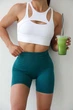 Спортивные женские удлиненные шорты Hot с двойным пуш-ап эффектом и хорошей утяжкой для фитнеса, танцев, йоги XS-S Изумруд (MS04000HS) - изображение 4