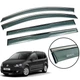 Дефлекторы окон (ветровики) DEFL для Volkswagen Touran 2003-2015 (довгі задні) с хром полоской накладные 4 шт. - изображение 1