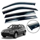 Дефлекторы окон (ветровики) DEFL для BMW X5 E70 2007-2013 с хром полоской накладные 4 шт. - изображение 1