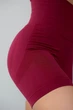 Спортивные женские удлиненные шорты Hot с двойным пуш-ап эффектом и утяжкой для фитнеса, йоги, танцев M Винный-бордо (MS02000HM) - изображение 8