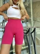 Спортивные женские удлиненные шорты Hot с двойным пуш-ап эффектом и утяжкой для фитнеса, йоги, танцев L Розовый (MS03000HL) - изображение 11