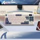 Беспроводная механическая Клавиатура Attack Shark K86 Bluetooth/2,4g с мини-дисплеем и поворотной кнопкой громкости, Кириллица, Молочный - Retro Blue (Time Machine) - изображение 1