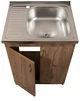 Мийка з тумбою AQUAMARIN BoxWood 600 Tobacco (Коричневий)+Сифон - зображення 2