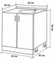 Мойка с тумбой AQUAMARIN BoxWood 600 white (Белый)+Сифон+Гибкий смеситель - изображение 6