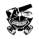 Наклейка на Авто / Мото / Витрину на Стекло Кузов " Токийский гуль лицо - Tokyo Ghoul face " любой цвет - изображение 1