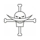 Наклейка на Авто / Мото / Витрину на Стекло Кузов " Аниме - Ван Пис - Белоус лого - One Piece " любой цвет - изображение 1