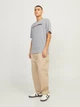 Футболка хлопковая длинная мужская Jack & Jones 12137126-54013 S Light Grey Melange (5713738379984) - изображение 3