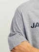 Футболка хлопковая длинная мужская Jack & Jones 12137126-54013 S Light Grey Melange (5713738379984) - изображение 6