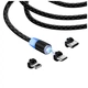 Дата кабель USB 3в1 (Lightning+MicroUSB+Type-C) Magnet only charge ColorWay (CW-CBUU020-BK) - изображение 3