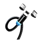 Дата кабель USB 3в1 (Lightning+MicroUSB+Type-C) Magnet only charge ColorWay (CW-CBUU020-BK) - изображение 5
