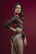 Портупея на грудь Feral Feelings - Harness Bra, лиф, натуральная кожа, цвет красный - изображение 6