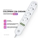 Сетевой фильтр питания ColorWay CW-CHE44W, 4 розетки/4USB White 2M (CW-CHE44W) (154437) - изображение 8