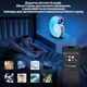 Біла портативна Bluetooth-колонка N-71 3в1, обладнана RGB-підсвічуванням та функцією будильника. - зображення 5