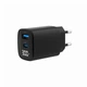 Зарядное устройство Gembird 1xUSB-A (QC3.0 18W) + 1 Type-C (PD20W) LCD black (TA-UC-PDQC30LCD-BK-01) (228899) - изображение 1