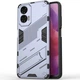 Защитный чехол с подставкой Deexe Bibercas для Motorola Moto G24 - Grey - изображение 1