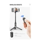 Селфі палиця штатив 0.723 mm монопод трипод Q12 Bluetooth Tripod Black - зображення 8