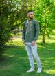 Чоловіча вишиванка Vyshyvanka 46 Зелений 4256 - изображение 2