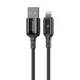 Кабель Proove Flex Metal USB на Lightning для iPhone 2.4A (1m) Black - зображення 1