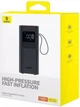 Автокомпрессор аккумуляторный универсальный Baseus SuperMini Pro 2.8 bar 4000mAh 50W черный (C11159300111-00) - изображение 6