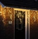 Гірлянда бахрома дощик, 2x0,5м, 80 LED, 220В, прозорий провід, 8 режимів, Теплий білий - зображення 4