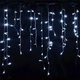 Гирлянда бахрома дождик, 2x0,5м, 80 LED, 220В, прозрачный провод, 8 режимов, Холодный белый - изображение 7