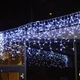 Гирлянда бахрома дождик, 2x0,5м, 80 LED, 220В, прозрачный провод, 8 режимов, Холодный белый - изображение 9