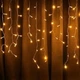 Гірлянда бахрома дощик, 2x0,5м, 80 LED, 220В, прозорий провід, 8 режимів, Теплий білий - зображення 10