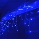 Гирлянда бахрома дождик, 2x0,5м, 80 LED, 220В, прозрачный провод, 8 режимов, Синий - изображение 10