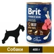 Вологий корм Brit Premium для собак з яловичиною та тельбухами 400 г (8595602561827) - зображення 1
