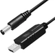 Кабель питания для роутера ColorWay 12V (USB-DC 5.5х2.5 мм) 1 м Black (CW-CBUD067-BK) - изображение 1