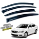 Дефлектори вікон (вітровики) для Skoda Octavia A5 2004-2013 Sedan/HB накладні (DEFL) Q2 - зображення 1