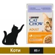 Вологий корм Cat Chow Adult для котів з ягням та зеленою квасолею в желе 85 г (8445290476524) - зображення 1